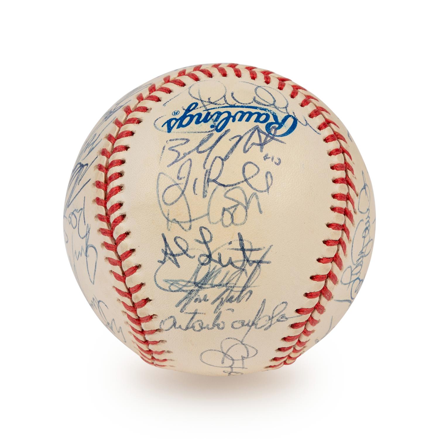 A 1997 Florida Marlins World Series Champions Team Signed Autograph Baseball - 33 Signatures (Beckett Authentication Services Letter)