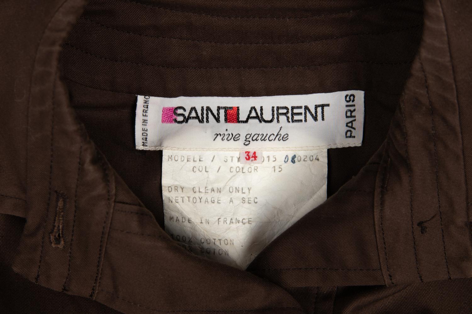 Saint Laurent Rive Gauche Safari Dress, 1980s