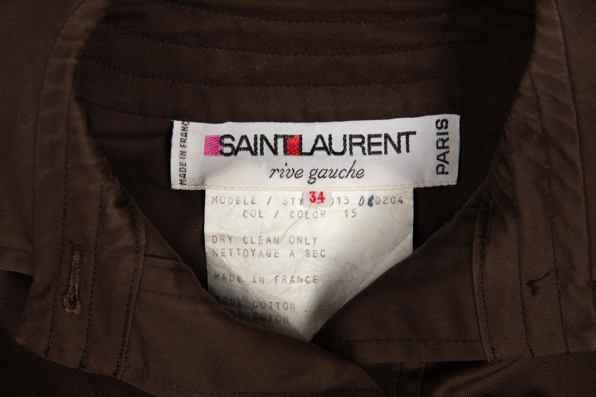 Saint Laurent Rive Gauche Safari Dress, 1980s