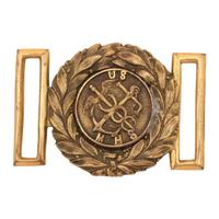 Rare Marine Hospital Service Tongue & Wreath Belt Plate