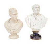 Two Bisque Porcelain Busts