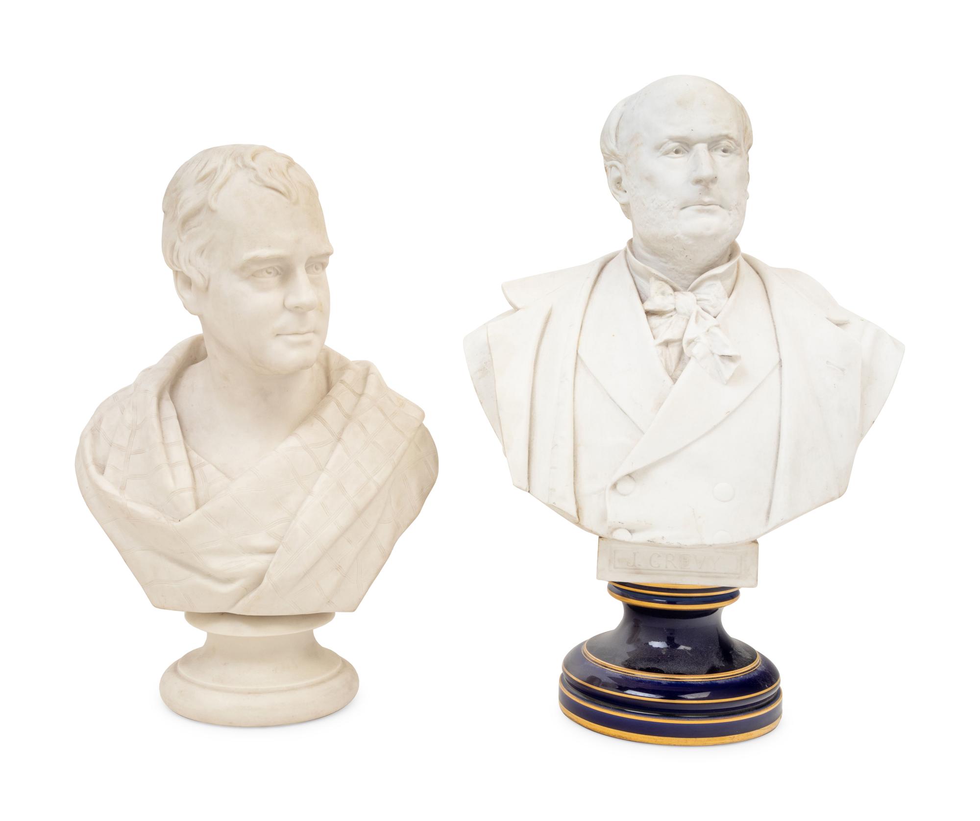 Two Bisque Porcelain Busts