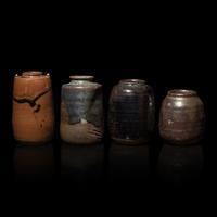 A Group of Four Assorted Japanese Stoneware Tea Caddies, Chaire , 17th/18th Century