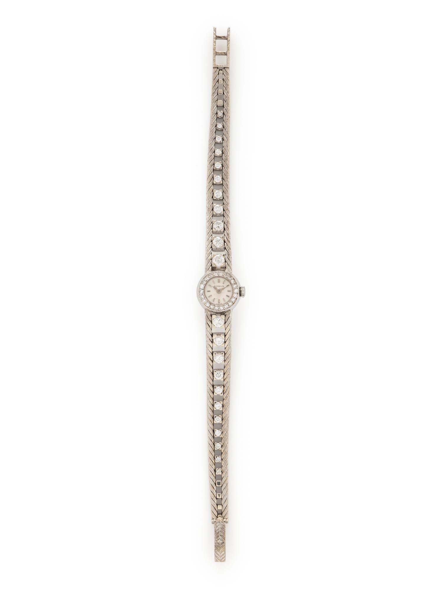 GÜBELIN, WHITE GOLD AND DIAMOND WATCH
