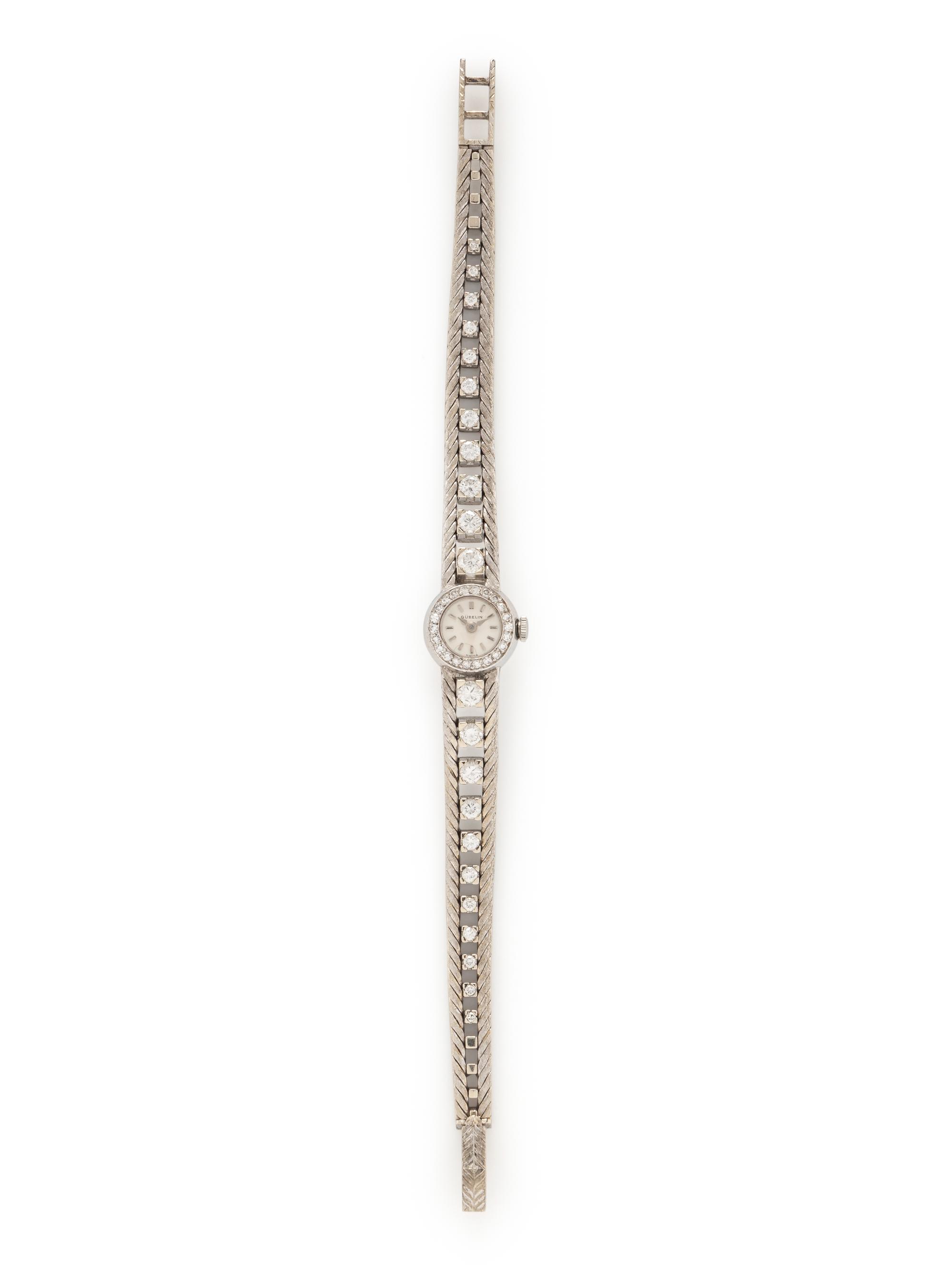 GÜBELIN, WHITE GOLD AND DIAMOND WATCH