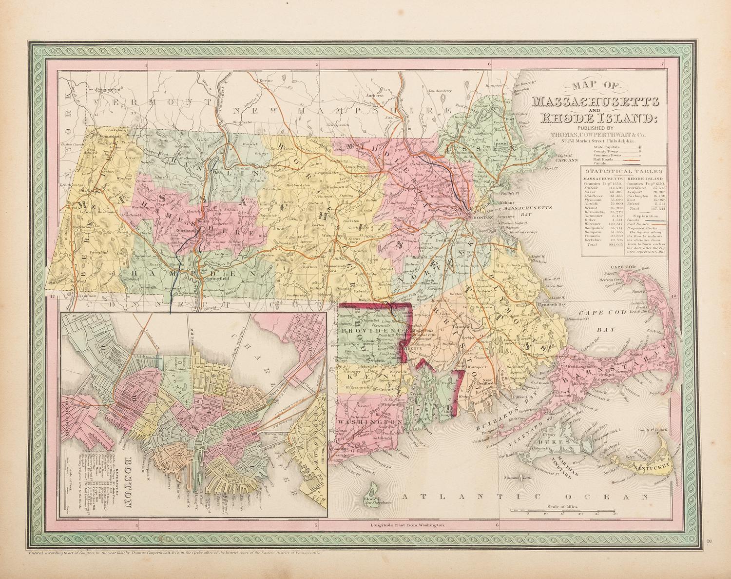 [ATLASES] MITCHELL, Samuel Augustus (1790-1868). A New Universal Atlas. Philadelphia, 1852.