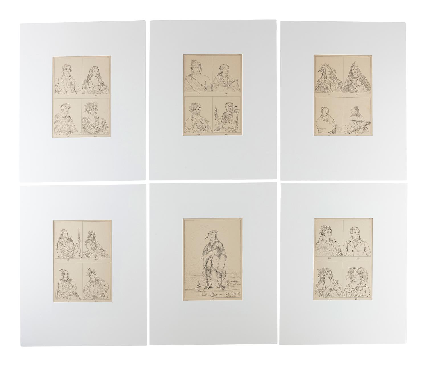 CATLIN, George (1796-1872). Large portfolio of 52 copper plate etchings from Letters and Notes on the Manners, Customs, and Condition of the North American Indians. [1892]. Vol. II.
