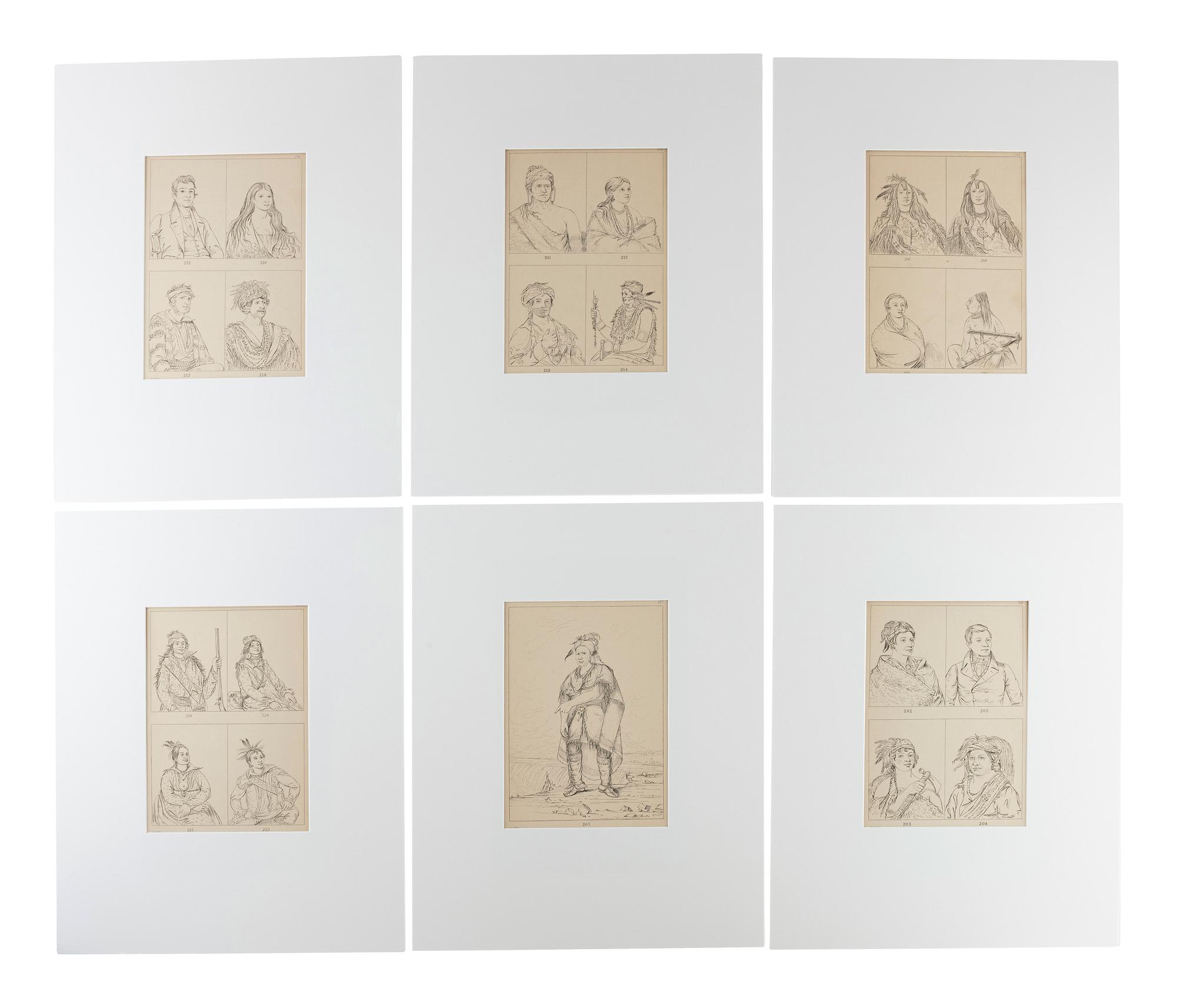 CATLIN, George (1796-1872). Large portfolio of 52 copper plate etchings from Letters and Notes on the Manners, Customs, and Condition of the North American Indians. [1892]. Vol. II.