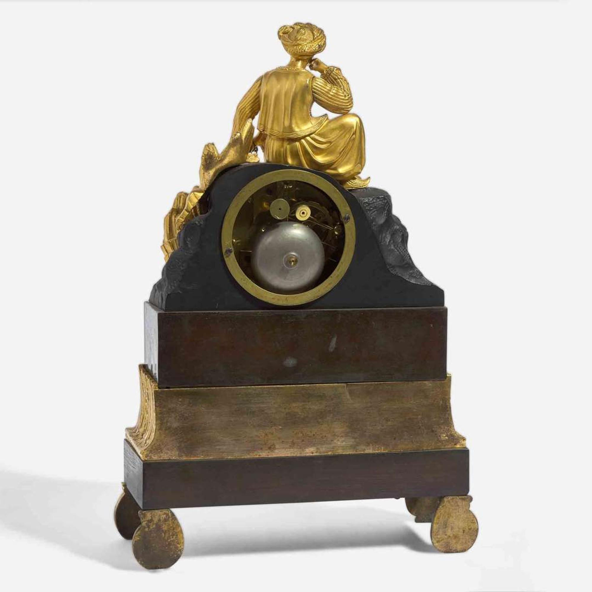 A German gilt and patinated bronze "Turkish" mantel clock Conrad Felsing, Berlin, circa 1820-1844