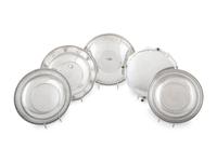 Five American Silver Plates
