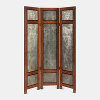 Art Deco Floor Screen panels depicting nude figures after René Lalique's Figurines et Raisins