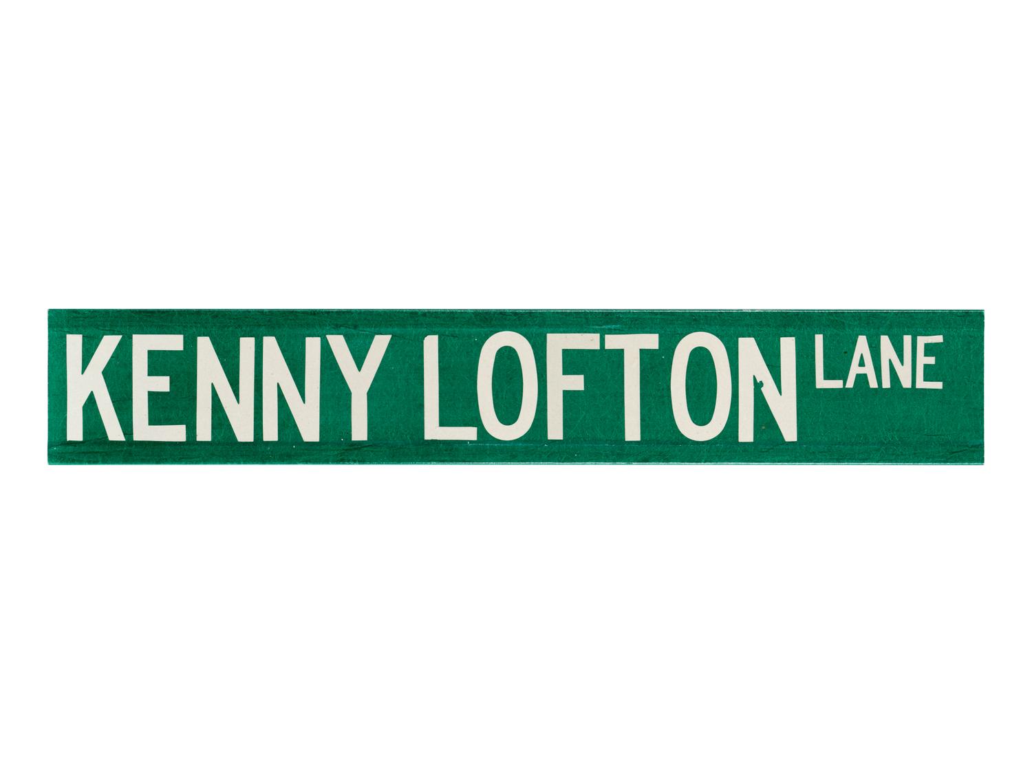A 1997 Kenny Lofton Cleveland Indians Game Issued / Worn Jersey Presented to Sports Super Agent Steve Zucker with Kenny Lofton Lane Street Sign,