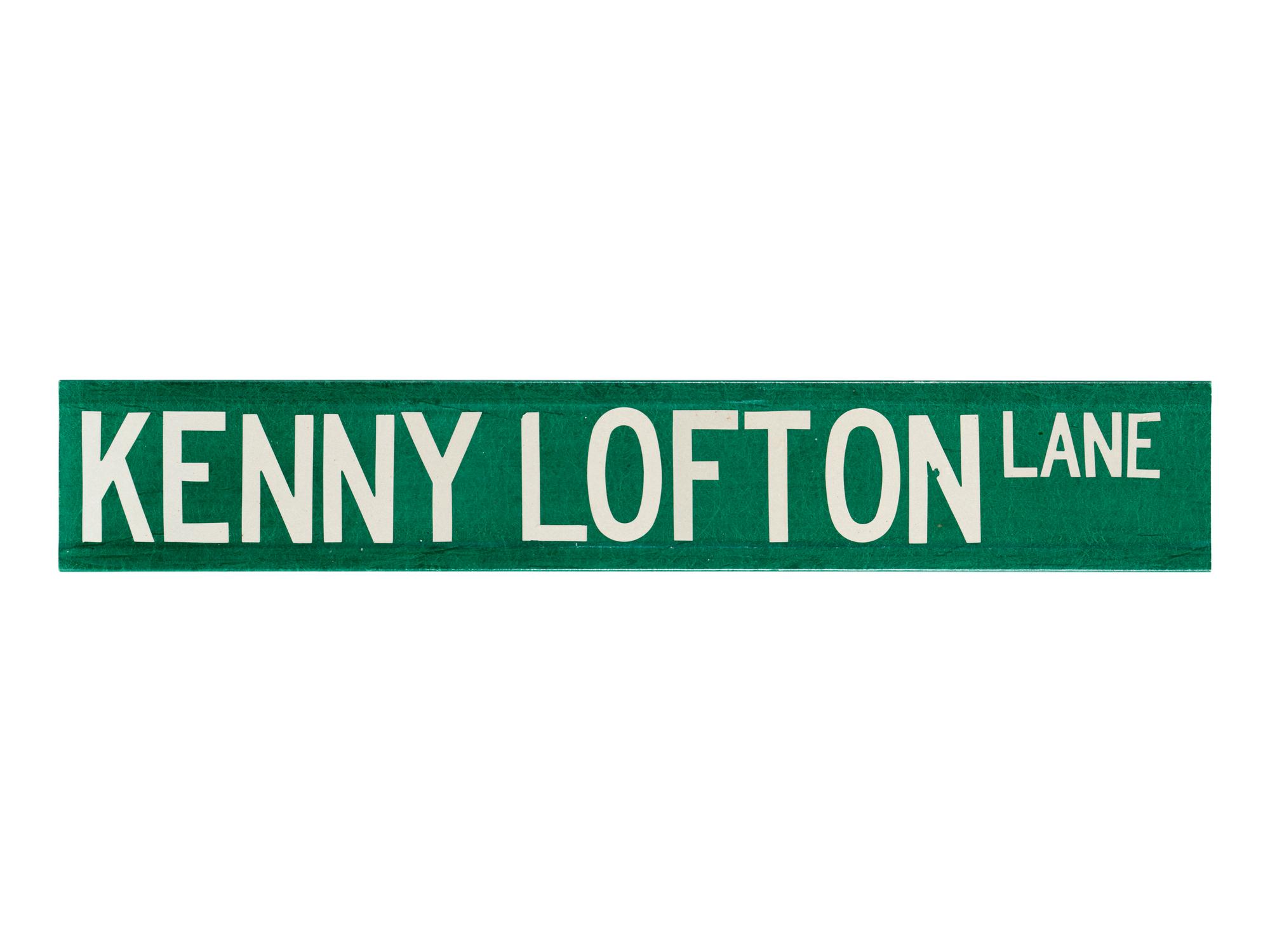 A 1997 Kenny Lofton Cleveland Indians Game Issued / Worn Jersey Presented to Sports Super Agent Steve Zucker with Kenny Lofton Lane Street Sign,