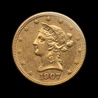 A 1907-D Liberty Head $10 Gold Coin