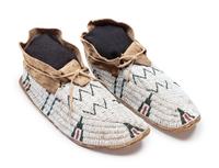 Cheyenne Beaded Hide Moccasins