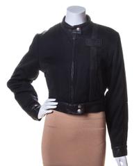 A Versace Black Moto Jacket,