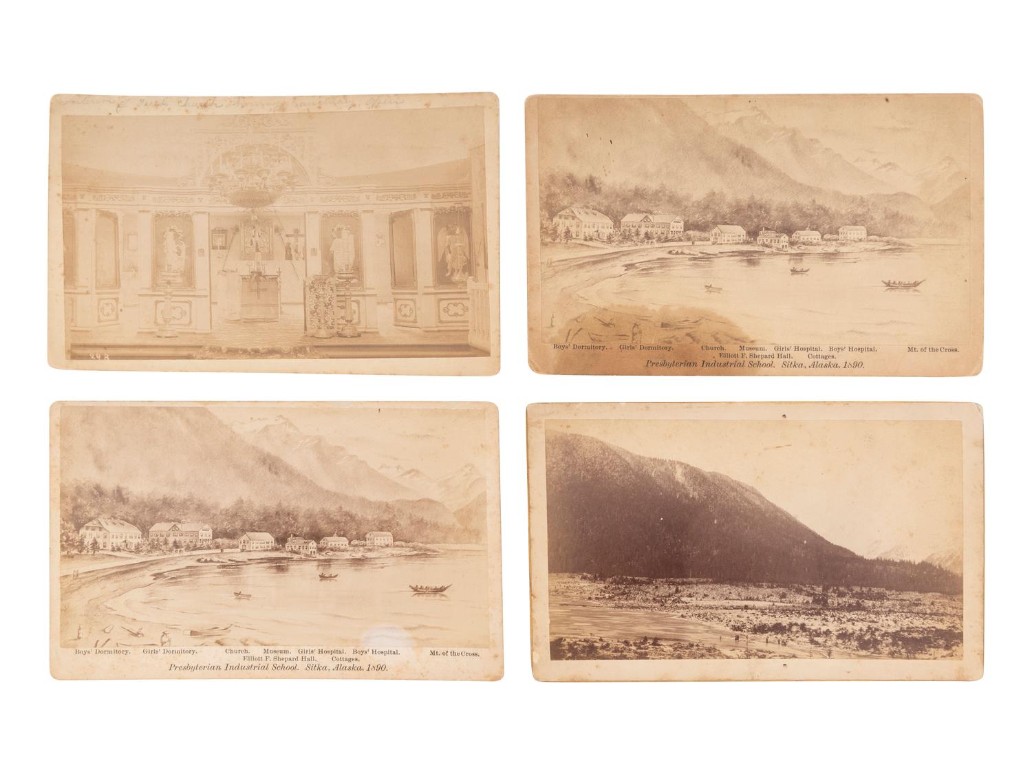 [NATIVE AMERICANS]. A group of 16 photographs of Alaska, incl. landscapes and landmarks, many by F. Jay HAYNES and Edward de GROFFS.