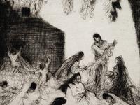 A group of three prints ( Corn Husking - Taos Pueblo; Saint's Day Processional; Gift Bearing at Dawn)
