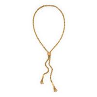 Yellow Gold Rope Tassel Necklace