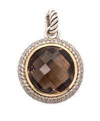 A Sterling Silver, 18 Karat Yellow Gold, Smoky Quartz and Diamond 'Cerise' Pendant, David Yurman, 7.15 dwts.