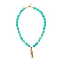 Multigem and Yellow Gold Necklace with Kaleidoscope Pendant