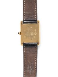 CARTIER, YELLOW GOLD VERMEIL 'TANK' WRISTWATCH