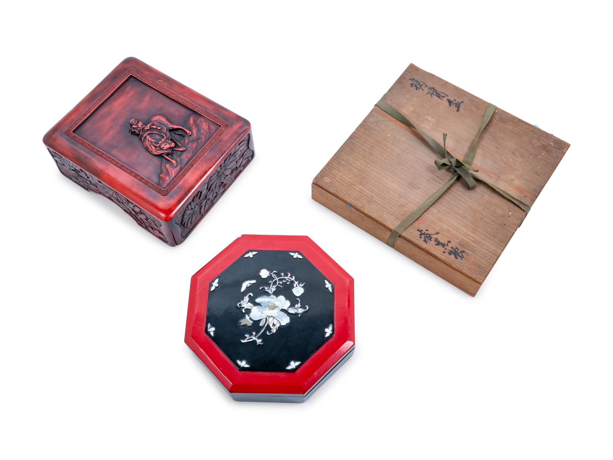 Three Japanese Lacquer Wares