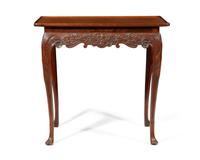A fine Irish George II mahogany tea table, circa 1750
