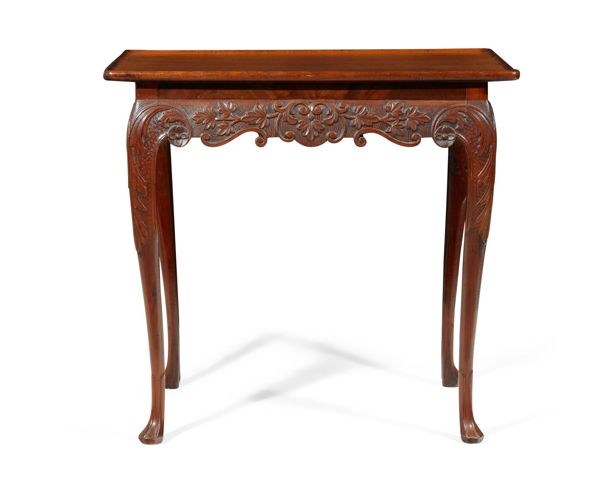A fine Irish George II mahogany tea table, circa 1750