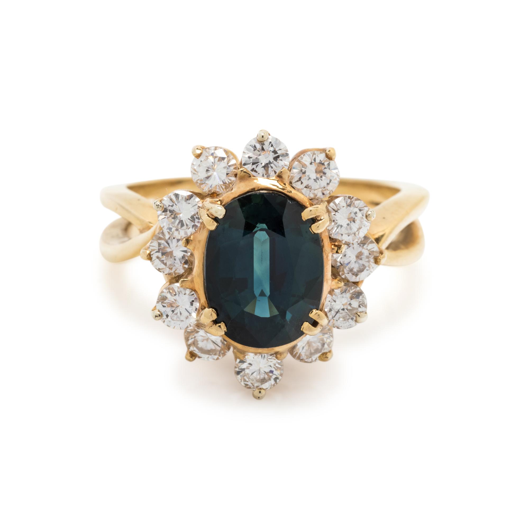 SAPPHIRE AND DIAMOND RING