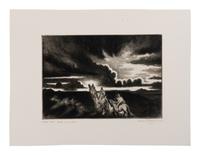 Riders at Sundown , Artist's Proof