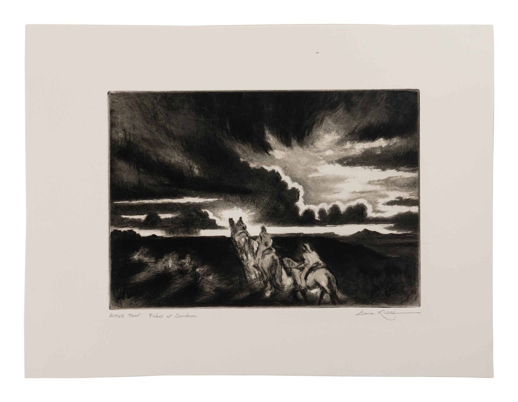 Riders at Sundown , Artist's Proof