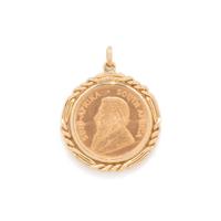 YELLOW GOLD AND KRUGERRAND COIN PENDANT