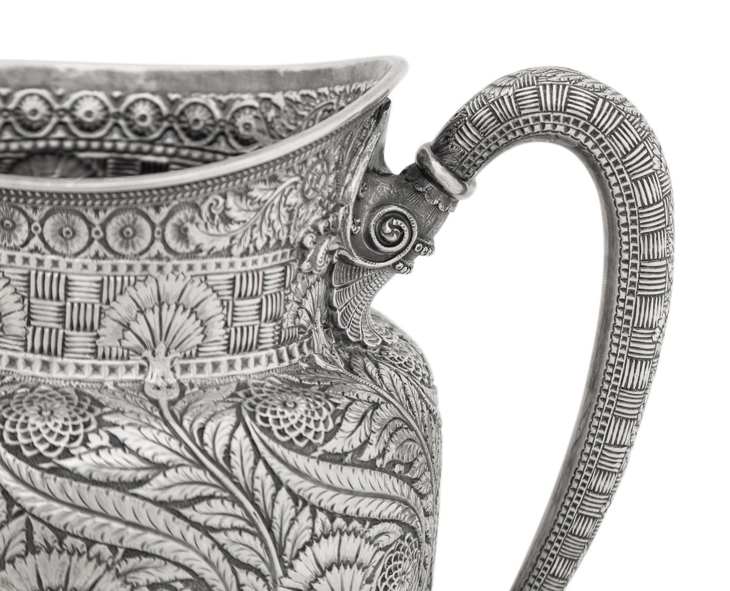 A Tiffany and Co. Silver Arabesque Water Pitcher