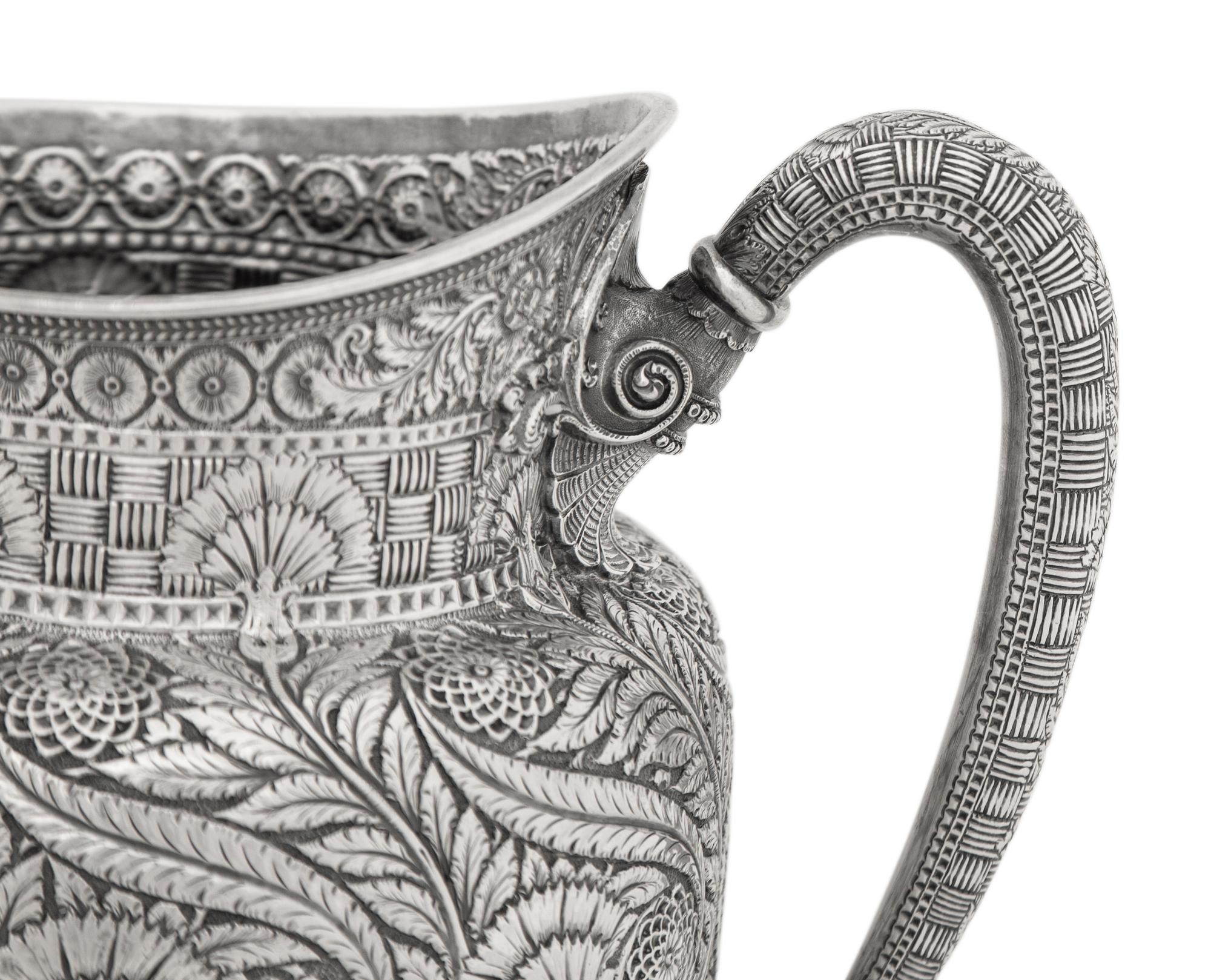 A Tiffany and Co. Silver Arabesque Water Pitcher
