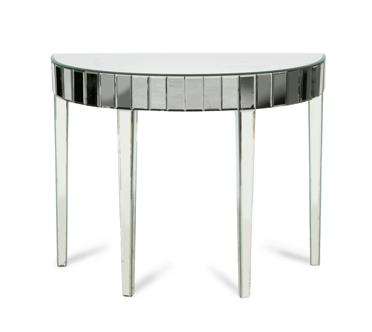 A Mirror-Veneered Console Table