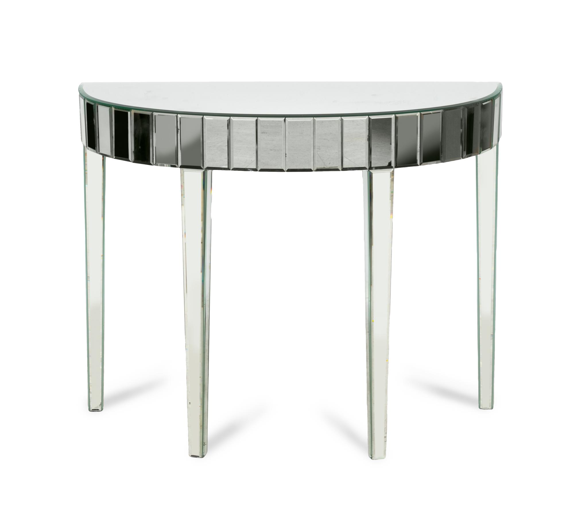 A Mirror-Veneered Console Table