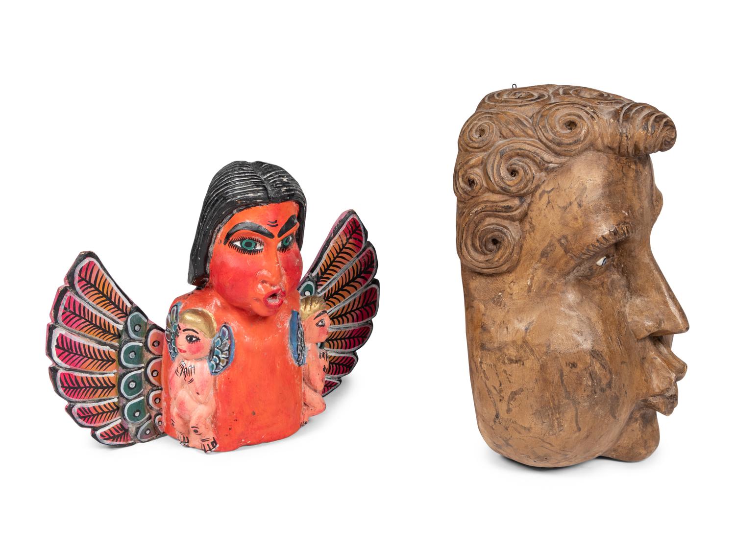 A Pair of Mexican Folk Art Carvings