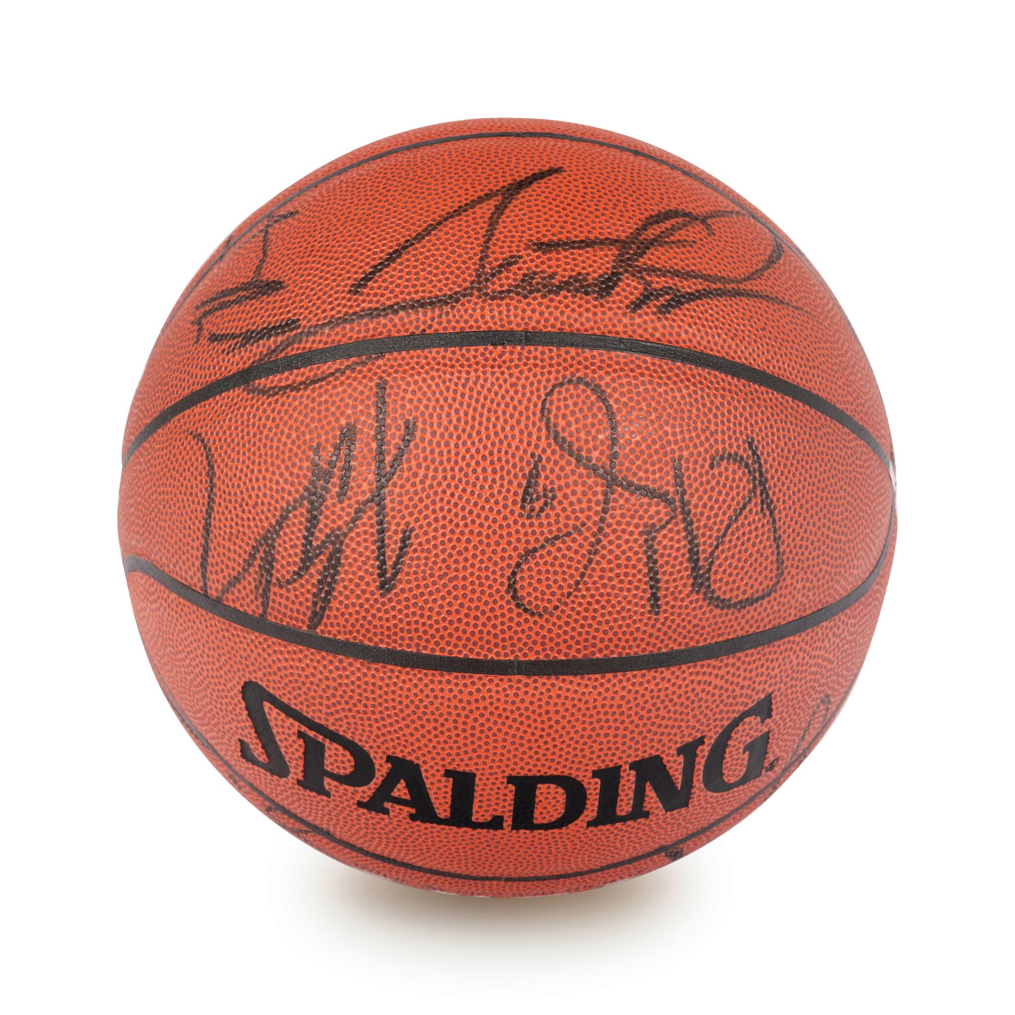 A 1995-96 NBA Champions Chicago Bulls Team Signed Autograph Basketball (Beckett Authentication Services Letter BAS Certified)