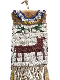 Ute Beaded Buffalo Hide Pouch