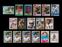 A Group of 17 Football Hall of Fame and Notable Rookie Cards,