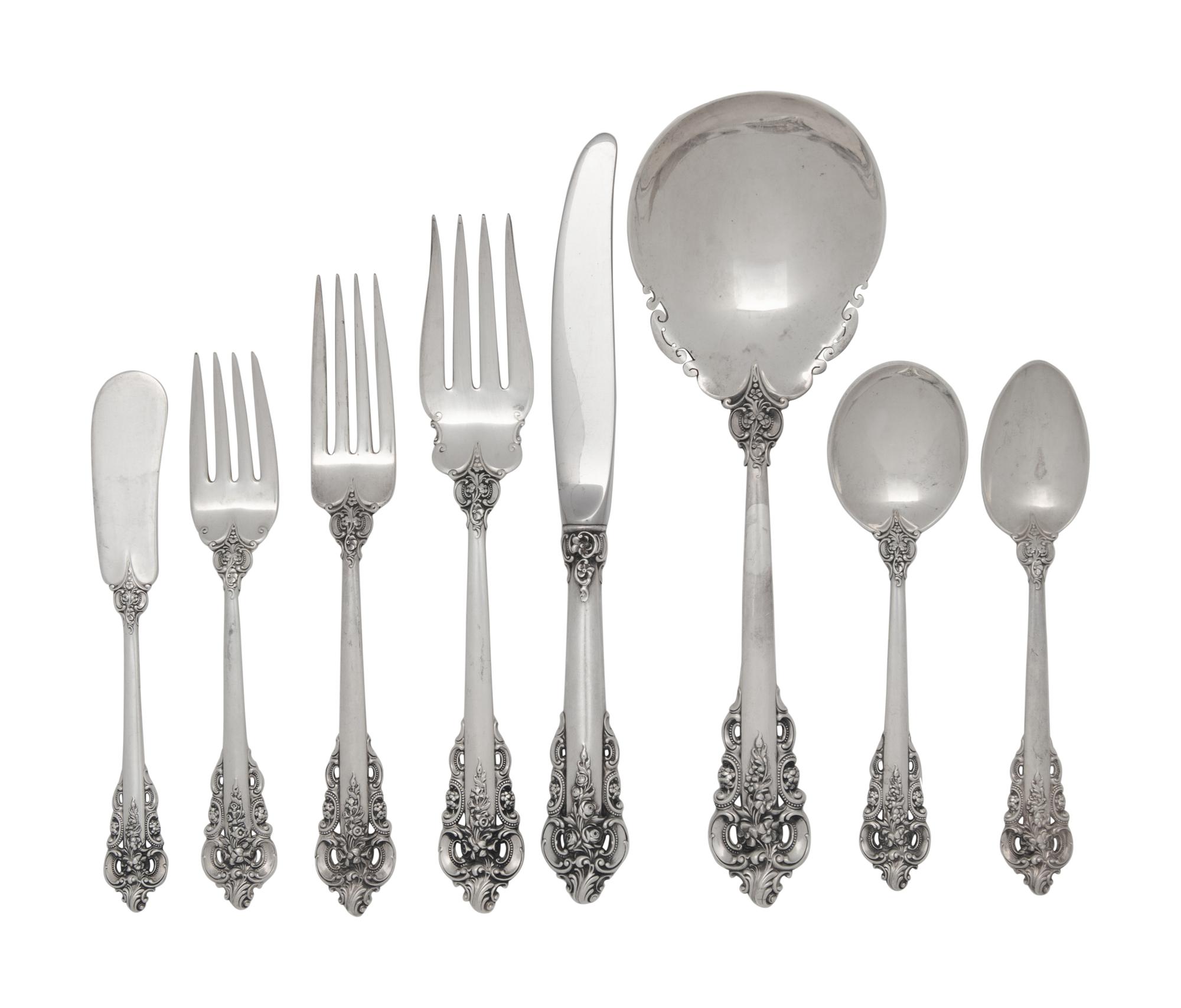 An American Silver Flatware Service