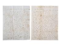 [WESTERN AMERICANA]. A group of 5 letters sent from Missouri and hand-carried along the Oregon Trail to Charles H. Burch (1828-1904), a "Pioneer of 1844" and one of Oregon's earliest settlers.