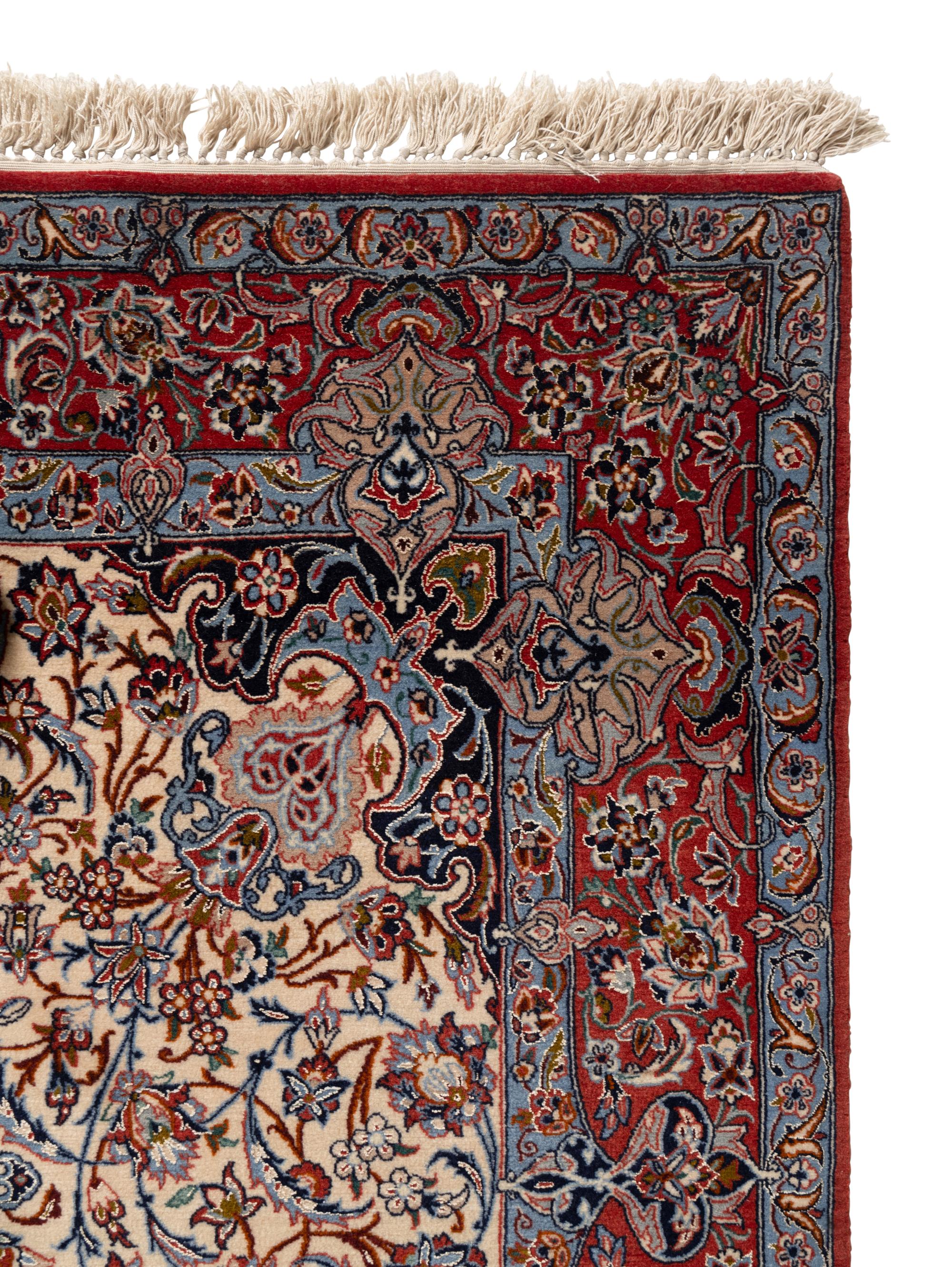 An Isfahan Silk and Wool Rug