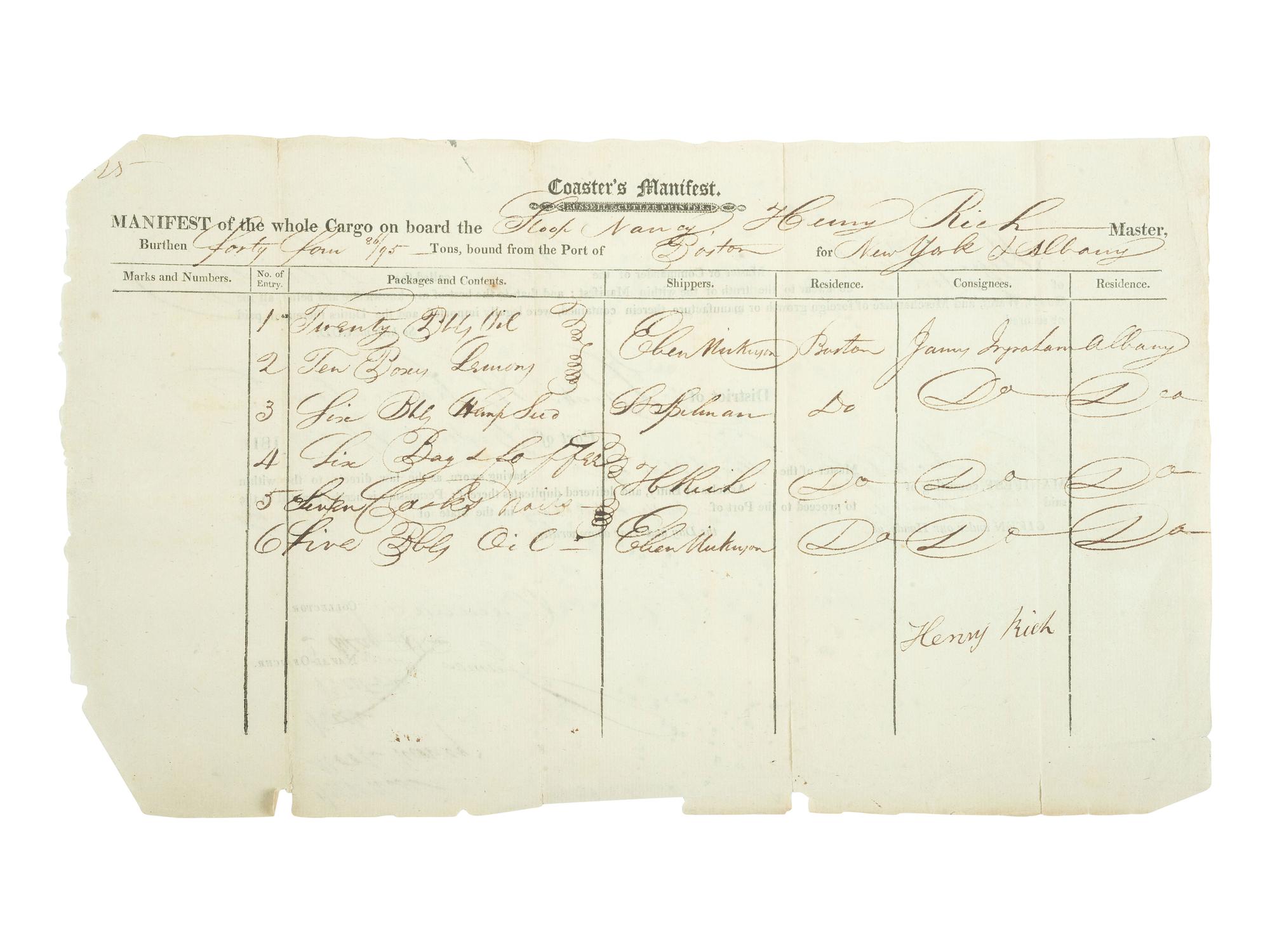 [POLITICS] -- [AUTOGRAPHS]. Large collection of signatures from early 19th-cent. political figures.