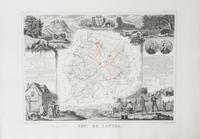 A Collection of Twelve French Engravings, 19TH CENTURY, comprising maps of wine-producing regions from Atlas National Illustre, unframe