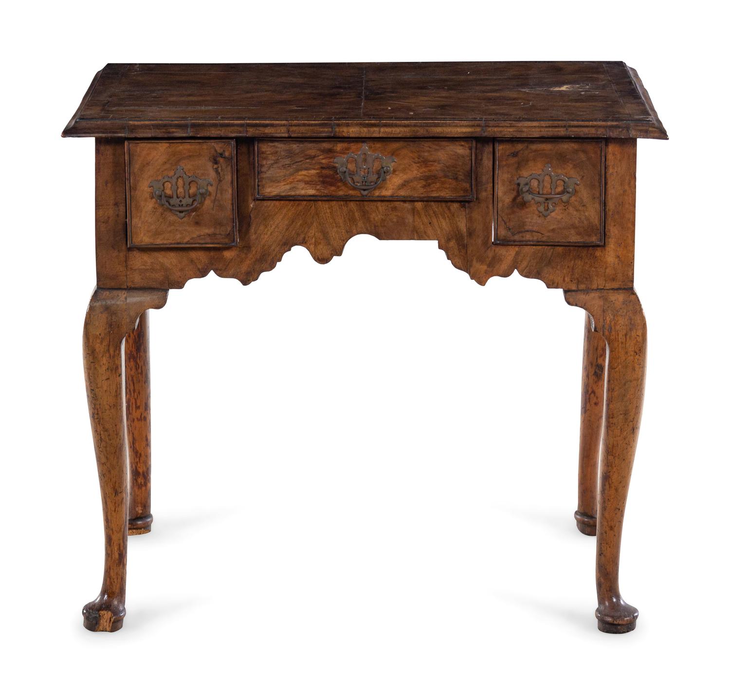 A Queen Anne Burl Walnut Dressing Table