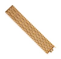 ITALIAN, YELLOW GOLD FANCY LINK BRACELET