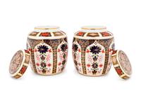 A Royal Crown Derby Porcelain Dessert Service