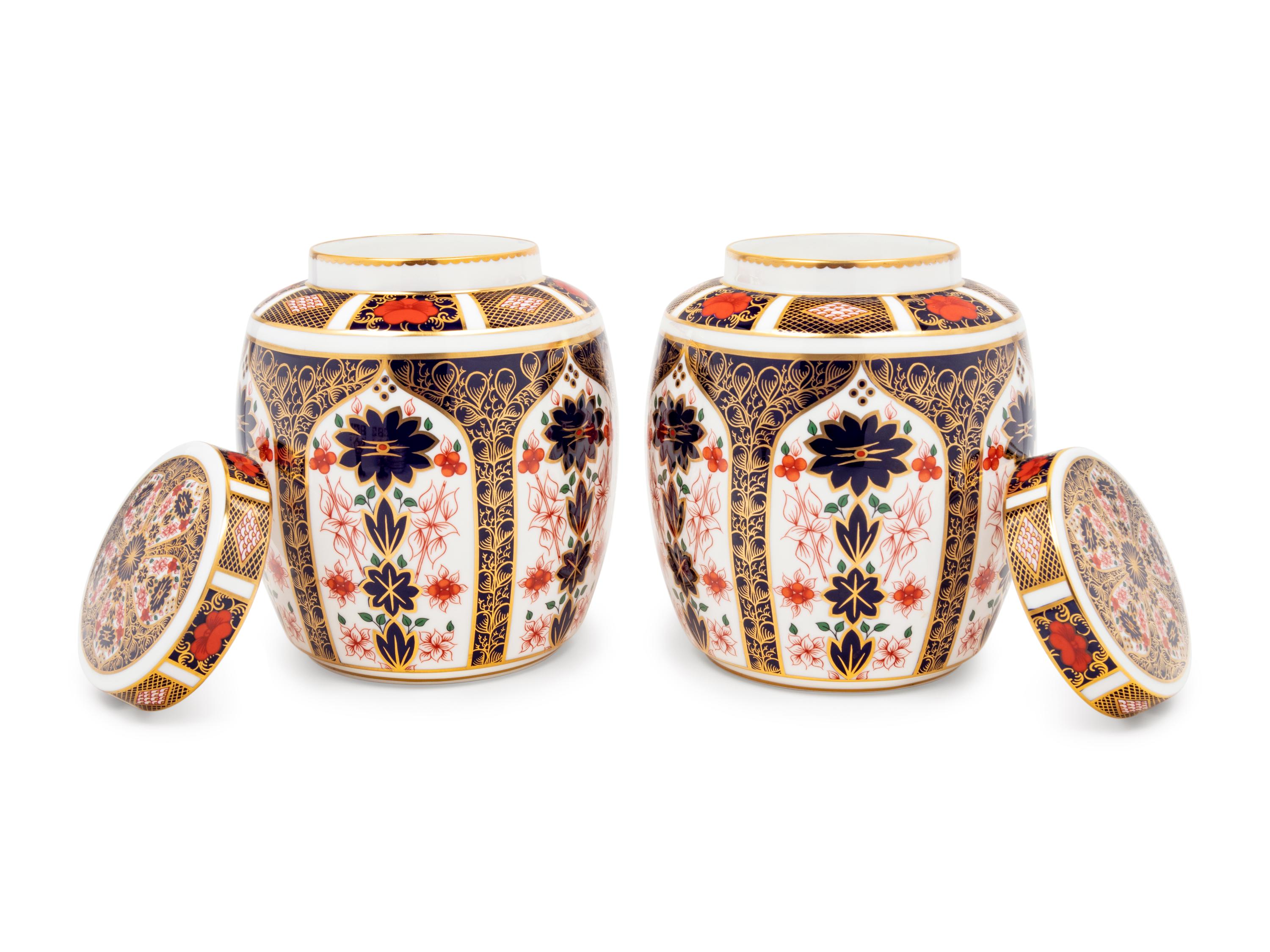 A Royal Crown Derby Porcelain Dessert Service